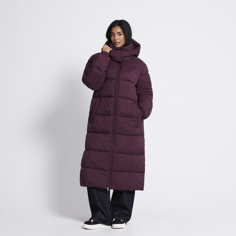 Long puffer jacket "Freja" Plum